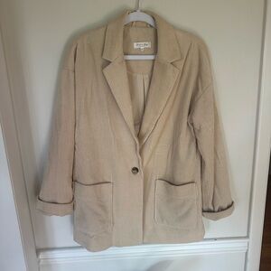 Christian Berg Women’s Tan Corduroy Blazer
